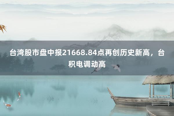 台湾股市盘中报21668.84点再创历史新高，台积电调动高